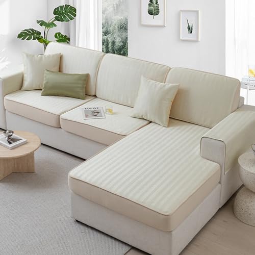 OwkHome Universeller Sofabezug Aus Eisseide for Den Sommer, Kühler, Rutschfester Sofabezug Mit Elastischer Unterseite(A,60 * 120CM) von OwkHome