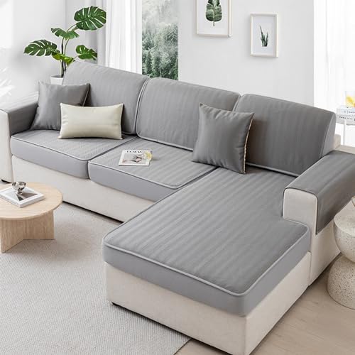 OwkHome Universeller Sofabezug Aus Eisseide for Den Sommer, Kühler, Rutschfester Sofabezug Mit Elastischer Unterseite(C,60 * 120CM) von OwkHome