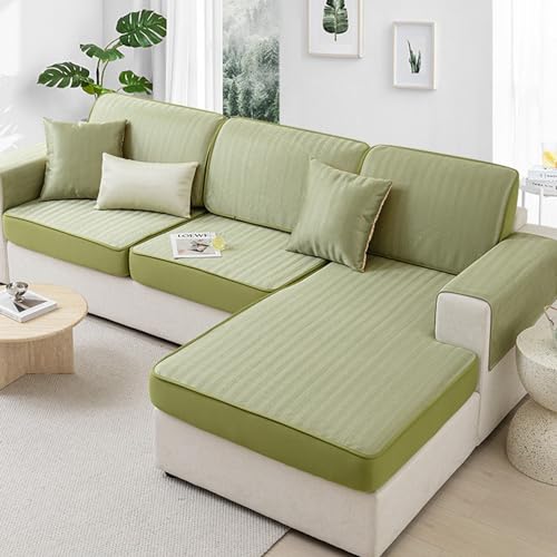 OwkHome Universeller Sofabezug Aus Eisseide for Den Sommer, Kühler, Rutschfester Sofabezug Mit Elastischer Unterseite(D,60 * 180CM) von OwkHome