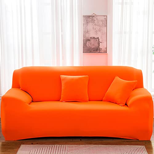 OwkHome Universeller Sofabezug for 1-4 Sitzer, Hochelastischer, Einfarbiger Möbelschutz(Red-4,2 Seater(145-185cm)) von OwkHome