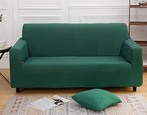 OwkHome Universeller Stretch-Sofabezug Mit Elastischer Unterseite for Schutz Der Möbel(Green,3 Seater(190-230cm)) von OwkHome