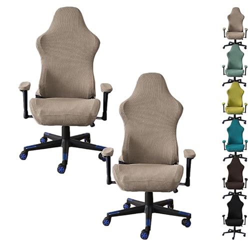 OwkHome Universelles Bürostuhl-Bezugsset – Stretch-Gaming-Computerstuhl-Schutzbezug for Schreibtisch-Drehstühle(A 2pcs) von OwkHome