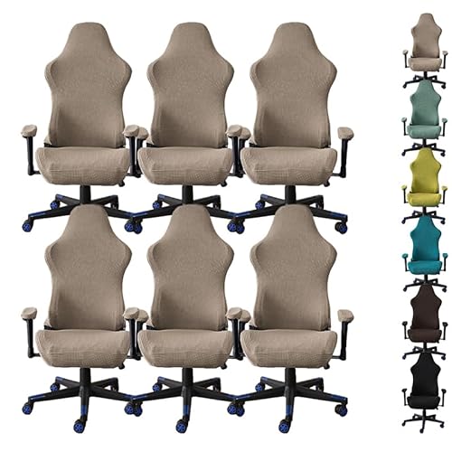 OwkHome Universelles Bürostuhl-Bezugsset – Stretch-Gaming-Computerstuhl-Schutzbezug for Schreibtisch-Drehstühle(A 6pcs) von OwkHome