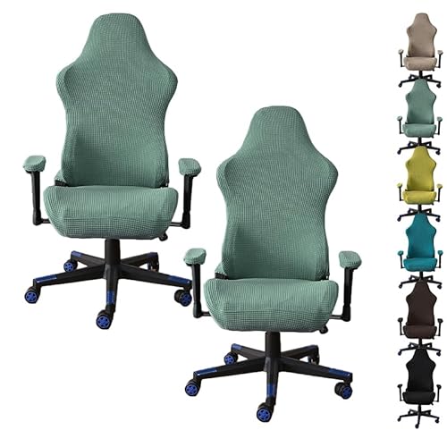 OwkHome Universelles Bürostuhl-Bezugsset – Stretch-Gaming-Computerstuhl-Schutzbezug for Schreibtisch-Drehstühle(B 2pcs) von OwkHome