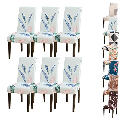 OwkHome Universelles Bürostuhl-Bezugsset – Stretch-Gaming-Computerstuhl-Schutzbezug for Schreibtisch-Drehstühle(B 6pcs) von OwkHome