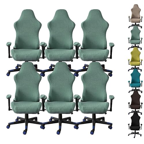 OwkHome Universelles Bürostuhl-Bezugsset – Stretch-Gaming-Computerstuhl-Schutzbezug for Schreibtisch-Drehstühle(B 6pcs) von OwkHome