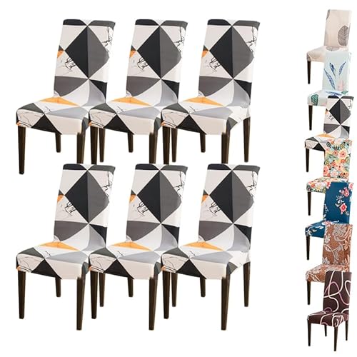 OwkHome Universelles Bürostuhl-Bezugsset – Stretch-Gaming-Computerstuhl-Schutzbezug for Schreibtisch-Drehstühle(C 6pcs) von OwkHome