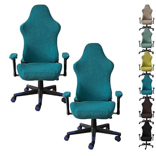 OwkHome Universelles Bürostuhl-Bezugsset – Stretch-Gaming-Computerstuhl-Schutzbezug for Schreibtisch-Drehstühle(D 2pcs) von OwkHome