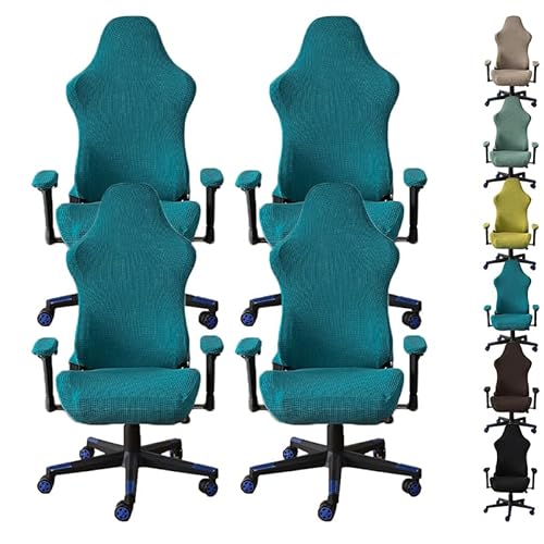 OwkHome Universelles Bürostuhl-Bezugsset – Stretch-Gaming-Computerstuhl-Schutzbezug for Schreibtisch-Drehstühle(D 4pcs) von OwkHome