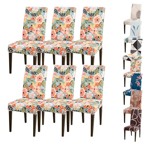 OwkHome Universelles Bürostuhl-Bezugsset – Stretch-Gaming-Computerstuhl-Schutzbezug for Schreibtisch-Drehstühle(D 6pcs) von OwkHome