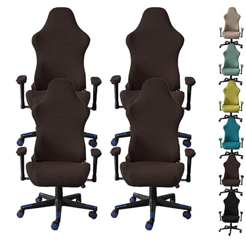OwkHome Universelles Bürostuhl-Bezugsset – Stretch-Gaming-Computerstuhl-Schutzbezug for Schreibtisch-Drehstühle(E 4pcs) von OwkHome