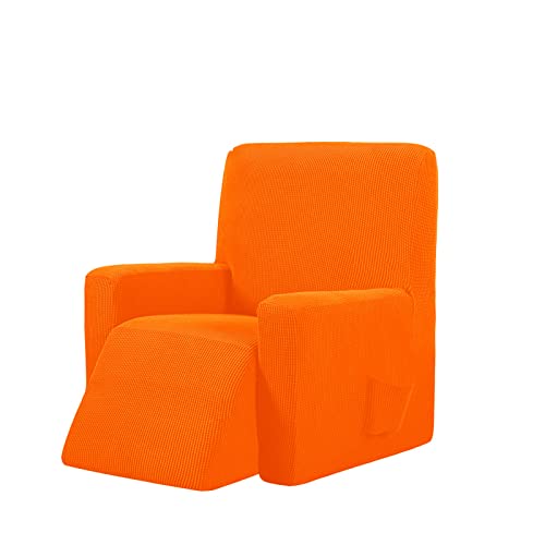 OwkHome Universelles Jacquard-Liegestuhl-Schonbezug-Set Mit Elastischen Kanten, Rutschfester Möbelschutz(Orange) von OwkHome