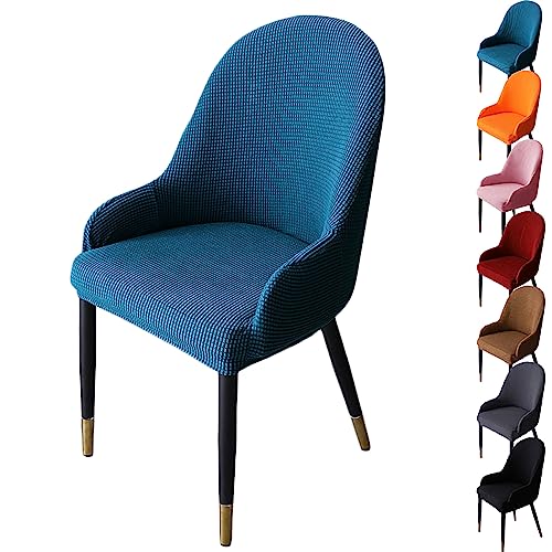OwkHome Verdickte Jacquard-Schonbezüge for Drehstühle, Modernes Set Mit Gebogenem Rückenschutz(Blue 1pcs) von OwkHome