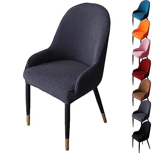 OwkHome Verdickte Jacquard-Schonbezüge for Drehstühle, Modernes Set Mit Gebogenem Rückenschutz(Grey 1pcs) von OwkHome