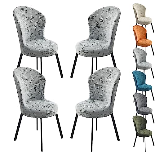 OwkHome Verdickter Jacquard-Blatt-Design-Universal-Waschstuhl-Bezugsschutz(Gray 4pcs) von OwkHome