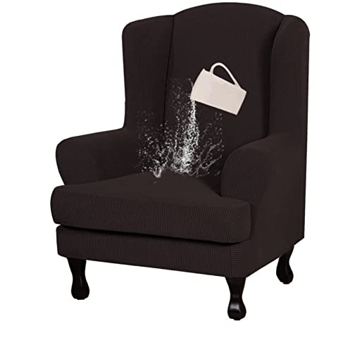 OwkHome Wasserabweisender Schonbezug for Ohrensessel – Rutschfester Jacquard-Möbelschutz(2) von OwkHome