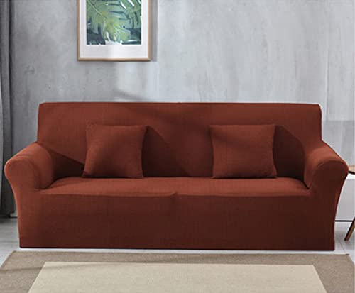 OwkHome Wasserabweisender Sofabezug Mit Muster – Dehnbarer, Elastischer Möbelschutz(Brown,Small (70-110cm)) von OwkHome