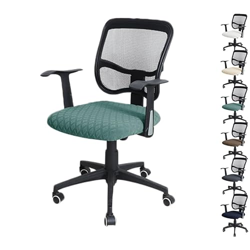 OwkHome Wasserdichter Bürostuhlbezug Mit Rauten-Jacquardmuster, Stretch-Spaltschutz for Drehstühle(Green 1pcs) von OwkHome