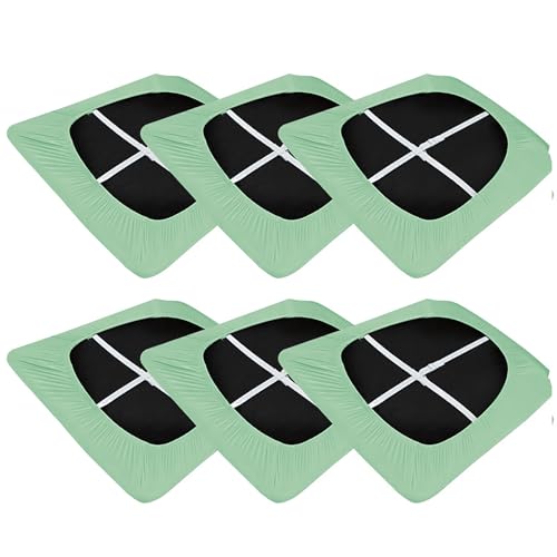 OwkHome Wasserdichter Sitzschutz for Esszimmerstühle, 2er-Set, rutschfeste, Abnehmbare Schonbezüge(Green,6 Pieces) von OwkHome