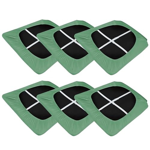 OwkHome Wasserdichter Sitzschutz for Esszimmerstühle, 2er-Set, rutschfeste, Abnehmbare Schonbezüge(Green 1,6 Pieces) von OwkHome