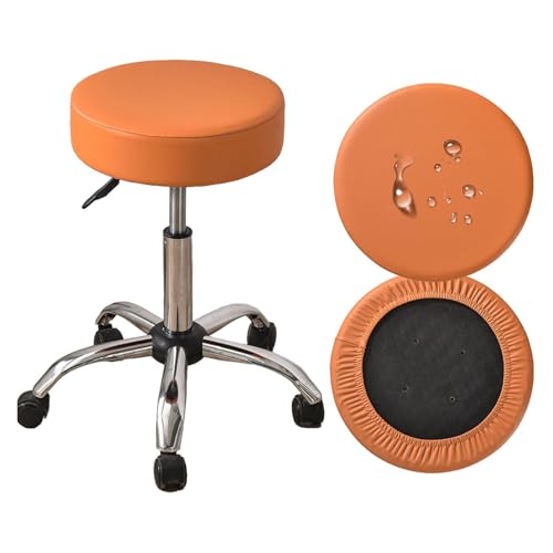 OwkHome Wasserdichtes Barhocker-Sitzbezug-Set Mit Elastischer Passform for Den Essbereich Und Den Heimgebrauch(Orange,2 Pieces) von OwkHome