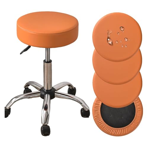 OwkHome Wasserdichtes Barhocker-Sitzbezug-Set Mit Elastischer Passform for Den Essbereich Und Den Heimgebrauch(Orange,4 Pieces) von OwkHome