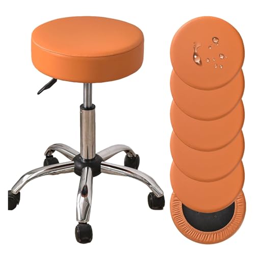 OwkHome Wasserdichtes Barhocker-Sitzbezug-Set Mit Elastischer Passform for Den Essbereich Und Den Heimgebrauch(Orange,6 Pieces) von OwkHome