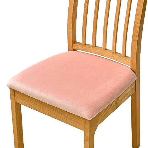 OwkHome Wasserdichtes Stuhlhussen-Set for Esszimmerstühle, Elastische Stretch-Schonbezüge for Küchen- Und Bürostühle(Pink 1,Set of 2) von OwkHome