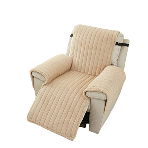 OwkHome Wendbarer Samtbezug for Relaxsessel – Dicker, Plüschiger Möbelschutz Mit Verstellbaren Riemen(Coffee) von OwkHome