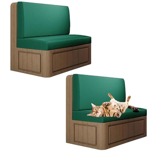 OwkHome Wohnmobil-Esszimmer-Kissenbezüge, 2er-Set, Wohnmobil-Küchentisch- Und Bank-Sitzkissenbezüge, Waschbare Sofabezüge for Zweisitzer Im Wohnmobil (Grün, 2 Sets)(Green) von OwkHome
