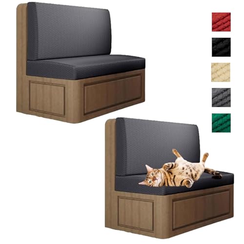 OwkHome Wohnmobil-Esszimmer-Kissenbezüge, 2er-Set, Wohnmobil-Küchentisch- Und Bank-Sitzkissenbezüge, Waschbare Sofabezüge for Zweisitzer Im Wohnmobil (Grün, 2 Sets)(Light Gray) von OwkHome