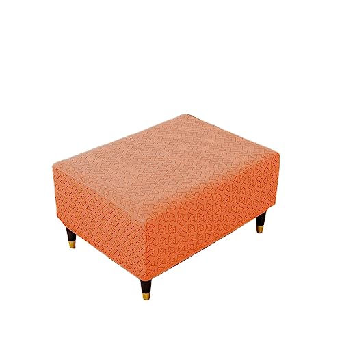 OwkHome rutschfeste Jacquard-Barhocker-Schonbezüge, 2er-Set – Stretch-Bezüge for Barhocker In Thekenhöhe(Orange 1,X-Large) von OwkHome