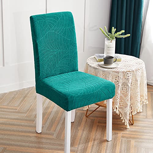 OwkHome wasserdichte, Elastische Stuhlhussen for Esszimmerstühle, 6er-Set, Waschbar Und Abnehmbar(Dark Green,4PC) von OwkHome