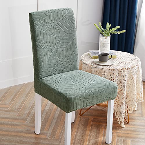 OwkHome wasserdichte, Elastische Stuhlhussen for Esszimmerstühle, 6er-Set, Waschbar Und Abnehmbar(Green,4PC) von OwkHome