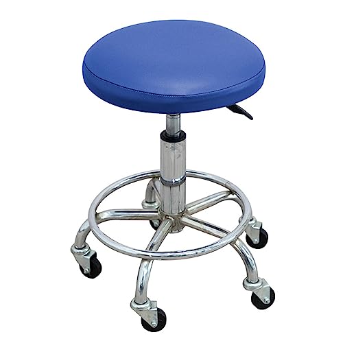 OwkHome wasserdichte Barhocker-Bezüge Aus PU-Leder, rutschfest, Rund, 4er-Set(Blue,6 Pieces) von OwkHome
