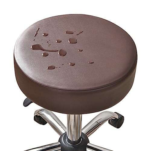 OwkHome wasserdichte Barhocker-Bezüge Aus PU-Leder Mit Elastischer Unterseite, 2er-Pack for Zuhause, Hochzeit, Bar, Restaurant(Coffee) von OwkHome