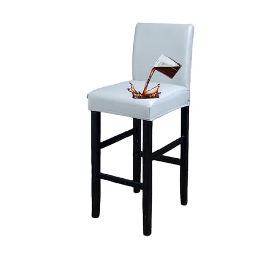 OwkHome wasserdichte Barhocker-Bezüge Mit Rückenlehne, Wiederverwendbare Kneipenhocker-Schonbezüge for Küche Und Esszimmer(Light Gray,Set of 6) von OwkHome