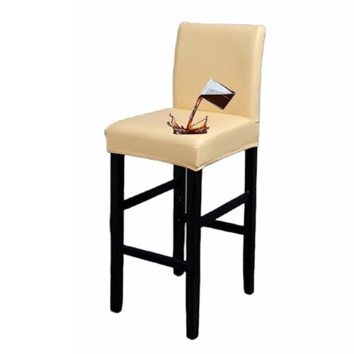 OwkHome wasserdichte Barhocker-Bezüge Mit Rückenlehne, Wiederverwendbare Kneipenhocker-Schonbezüge for Küche Und Esszimmer(Yellow,Set of 4) von OwkHome