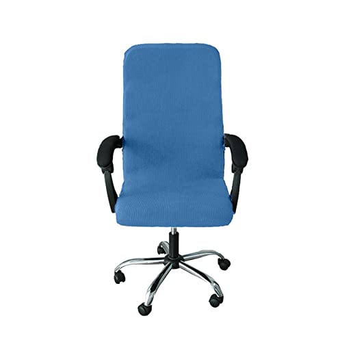 OwkHome wasserdichte Barhockerbezüge Aus Kunstleder, 2er-Set, Schonbezüge Mit Niedriger Rückenlehne for Barhocker In Pubs Und Restaurants(Blue,Large) von OwkHome