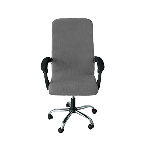 OwkHome wasserdichte Barhockerbezüge Aus Kunstleder, 2er-Set, Schonbezüge Mit Niedriger Rückenlehne for Barhocker In Pubs Und Restaurants(Dark Grey,Large) von OwkHome