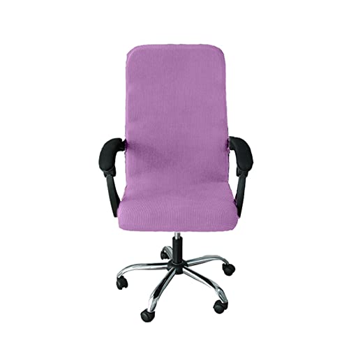 OwkHome wasserdichte Barhockerbezüge Aus Kunstleder, 2er-Set, Schonbezüge Mit Niedriger Rückenlehne for Barhocker In Pubs Und Restaurants(Light Purple,Large) von OwkHome