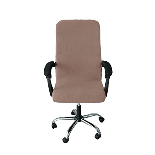 OwkHome wasserdichte Barhockerbezüge Aus Kunstleder, 2er-Set, Schonbezüge Mit Niedriger Rückenlehne for Barhocker In Pubs Und Restaurants(Taupe,Large) von OwkHome