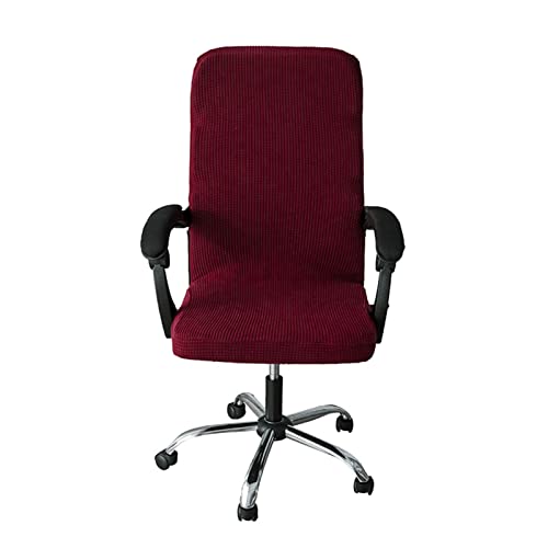 OwkHome wasserdichte Barhockerbezüge Aus Kunstleder, 2er-Set, Schonbezüge Mit Niedriger Rückenlehne for Barhocker In Pubs Und Restaurants(Wine Red,Large) von OwkHome