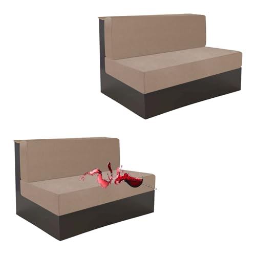OwkHome wasserdichte Kissenbezüge for Wohnmobil-Dinette Mit Elastischem Rand, Maschinenwaschbarer Schutz(Khaki,Set of 2) von OwkHome