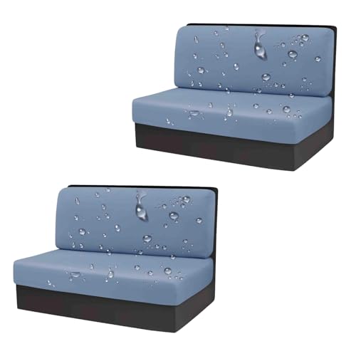 OwkHome wasserdichte Sitzbezüge for Wohnmobil-Dinette-Sitzbänke, Ersatz for Wohnmobil- Und Anhängersofas(Blue,Set of 2) von OwkHome