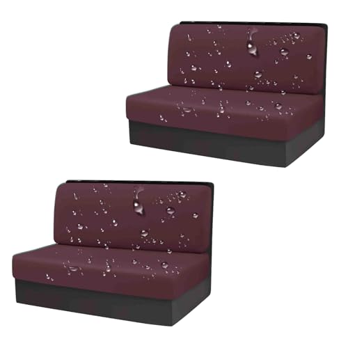 OwkHome wasserdichte Sitzbezüge for Wohnmobil-Dinette-Sitzbänke, Ersatz for Wohnmobil- Und Anhängersofas(Coffee,Set of 2) von OwkHome