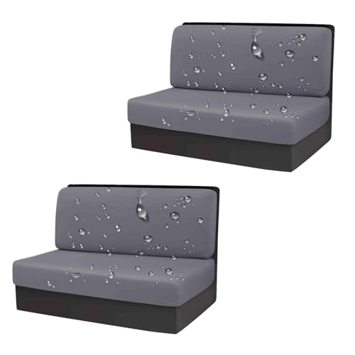OwkHome wasserdichte Sitzbezüge for Wohnmobil-Dinette-Sitzbänke, Ersatz for Wohnmobil- Und Anhängersofas(Dark Gray,Set of 2) von OwkHome