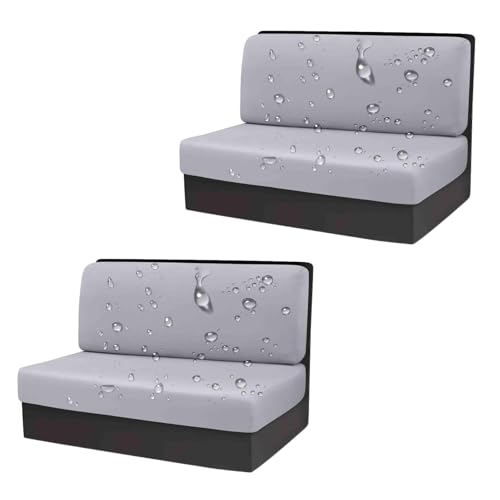 OwkHome wasserdichte Sitzbezüge for Wohnmobil-Dinette-Sitzbänke, Ersatz for Wohnmobil- Und Anhängersofas(Light Gray,Set of 2) von OwkHome