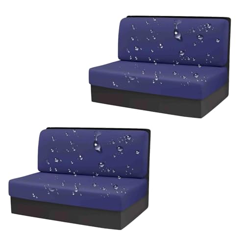 OwkHome wasserdichte Sitzbezüge for Wohnmobil-Dinette-Sitzbänke, Ersatz for Wohnmobil- Und Anhängersofas(Navy Blue,Set of 2) von OwkHome