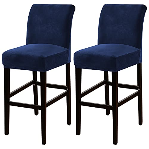 Samt-Schonbezüge for Barhocker, Stretch-Bezüge for Thekenhocker, Weicher Stoffschutz for Die Dekoration des Home Cafe(B) von OwkHome